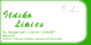 ildiko lipics business card